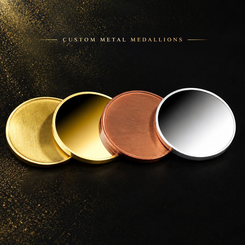 Brushed silver blank coin